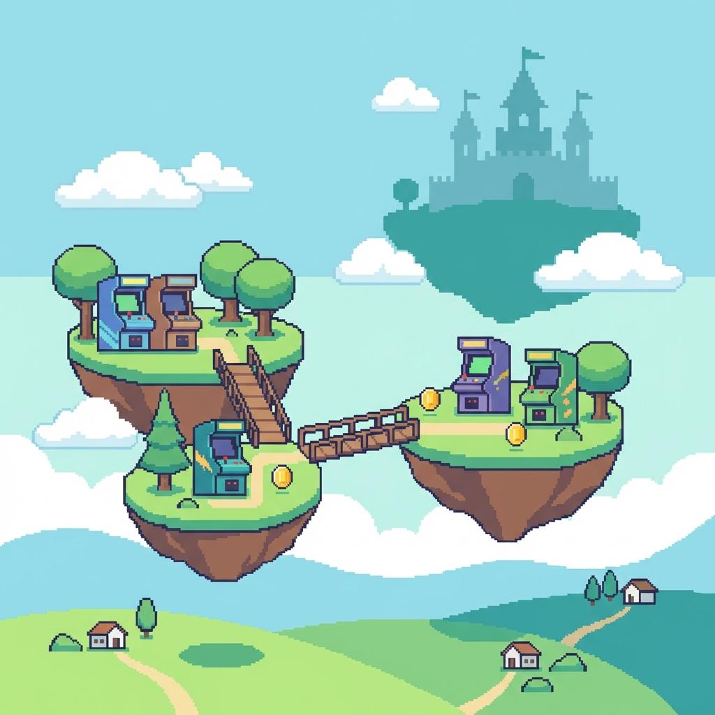 Cute Gaming Arcade Background